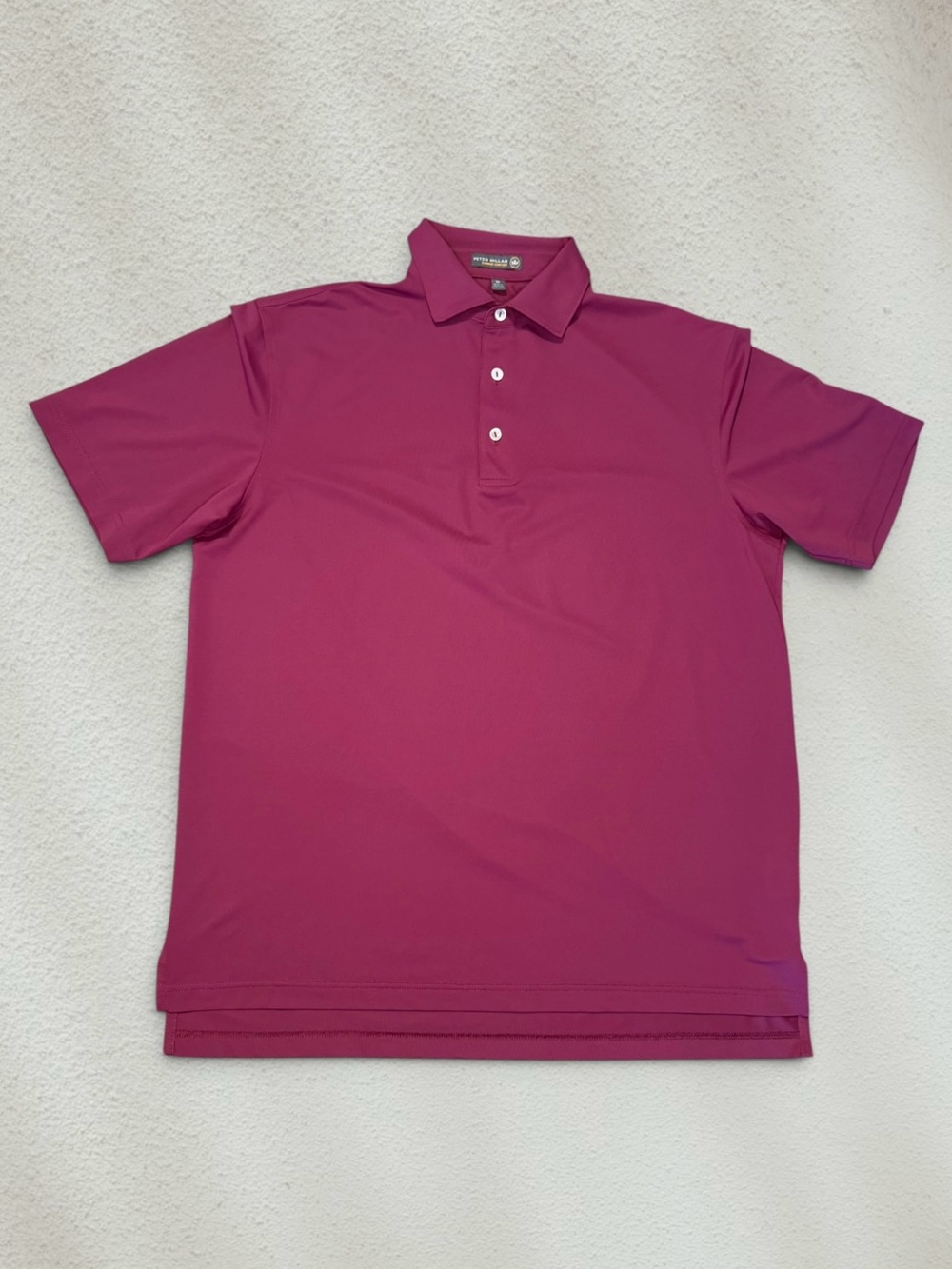 Peter Millar Summer Collection Polo Shirt Short Sleeve Medium Deep Magenta Pink